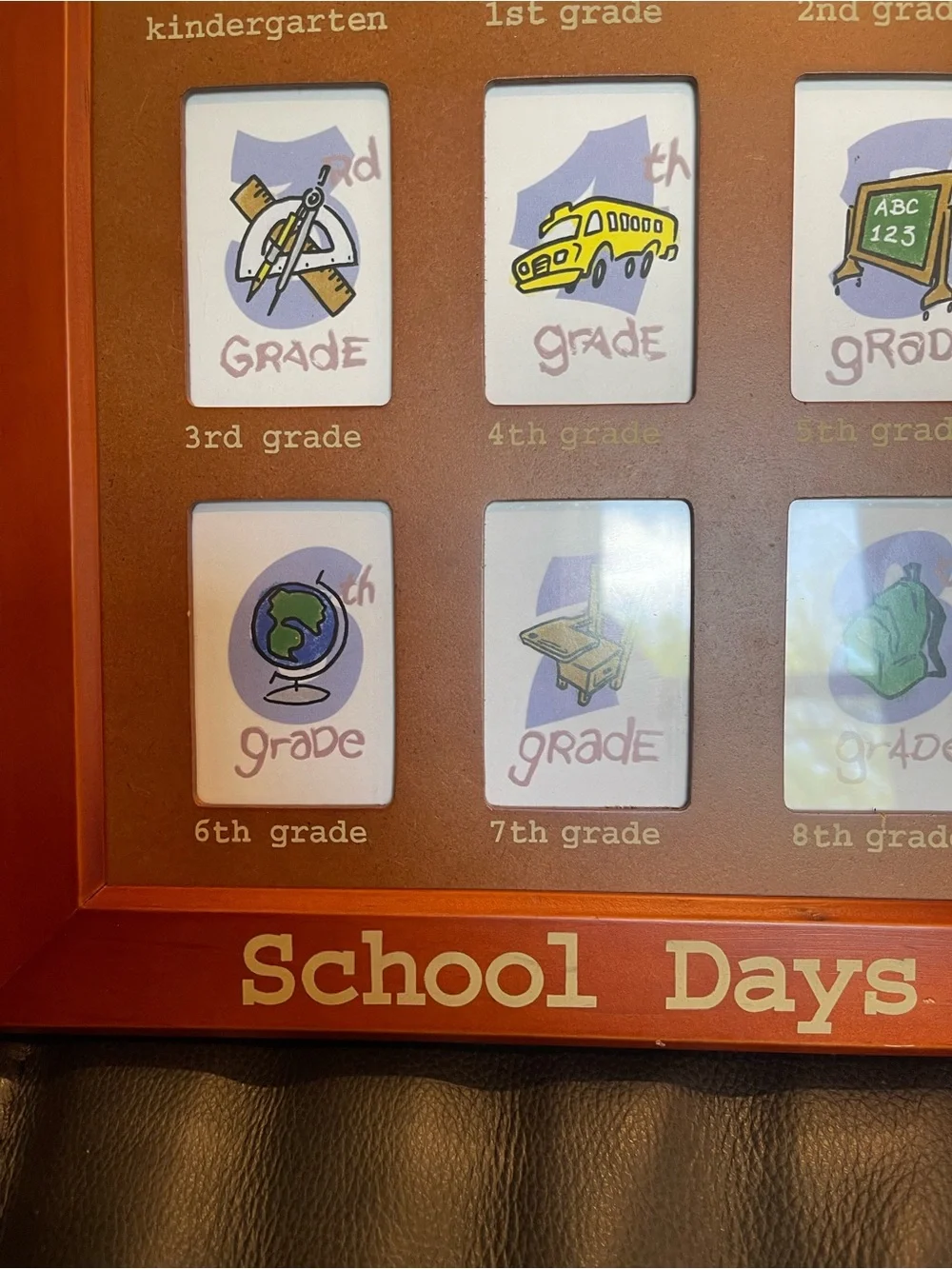 School Days Multi-Photo Frame - Wood Tone